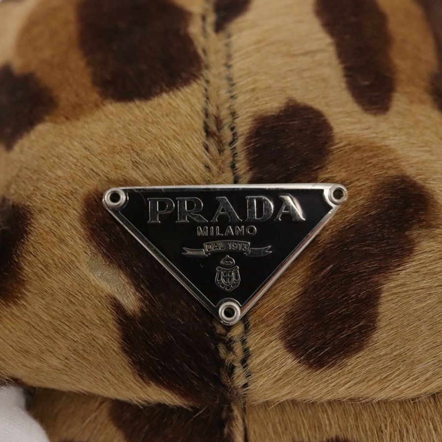 【日本直送】PRADA 棕色銀色小牛皮手拿包(正品)187486V-16