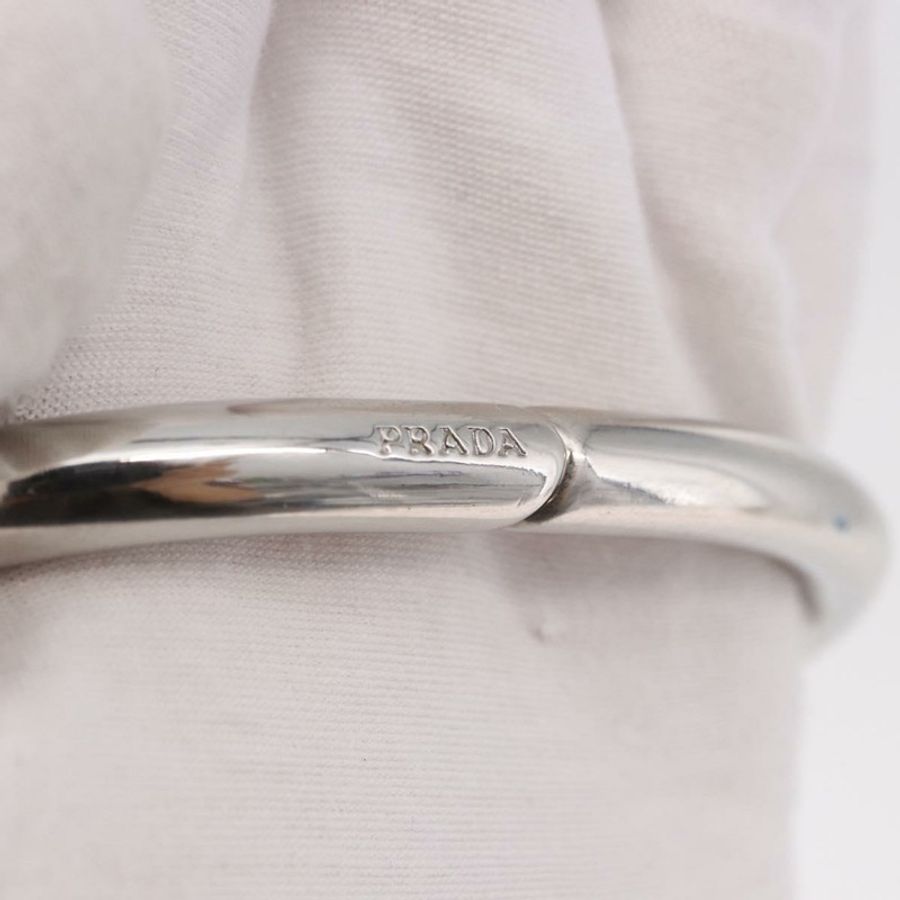 【日本直送】PRADA 棕色銀色小牛皮手拿包(正品)187486V-17