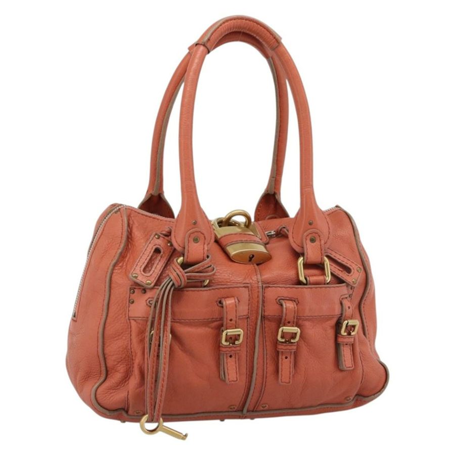 【日本直送】Chloe Paddington 手提包 真皮 粉紅色 金銀色 正品 187547V-0