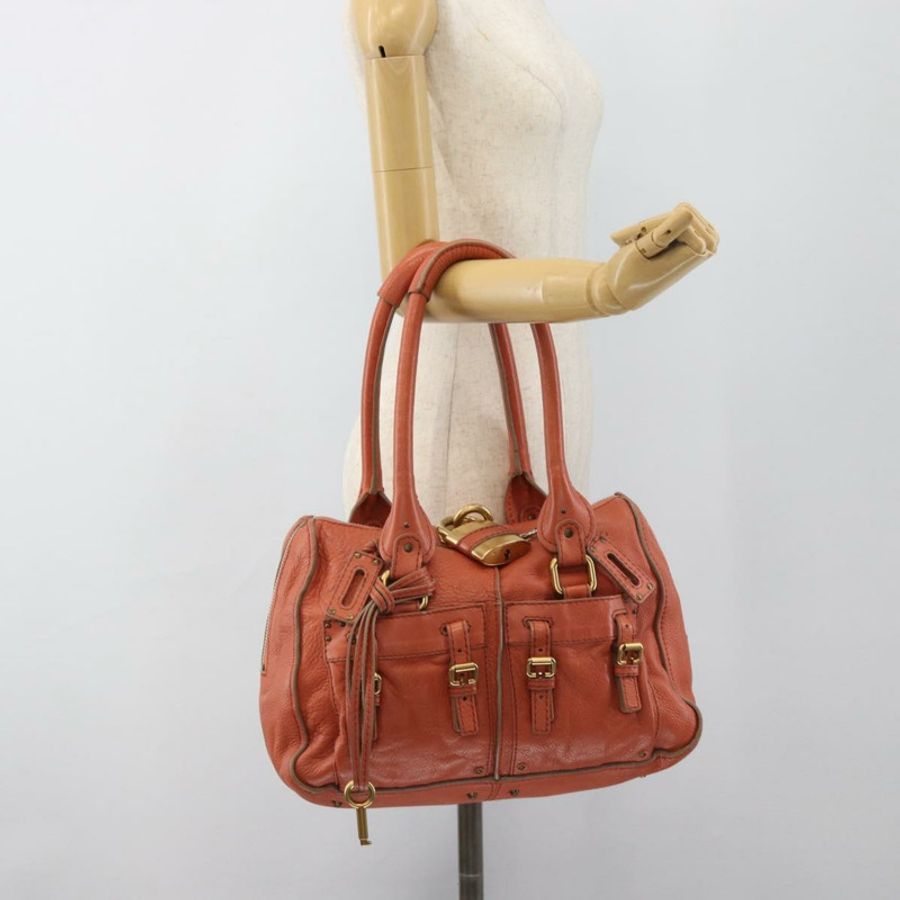 【日本直送】Chloe Paddington 手提包 真皮 粉紅色 金銀色 正品 187547V-26