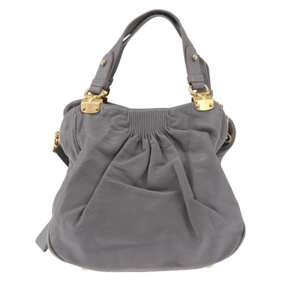 【日本直送】Miu Miu 手提包 皮革 兩用 灰色 金色 正品 187651A-12