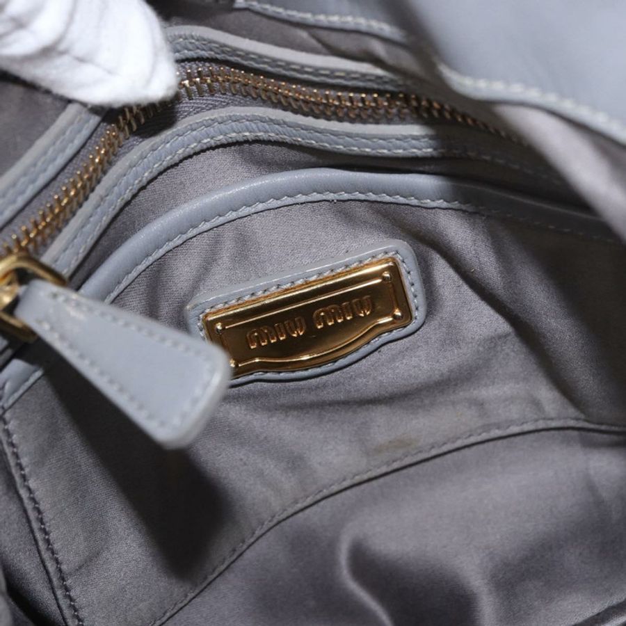 【日本直送】Miu Miu 手提包 皮革 兩用 灰色 金色 正品 187651A-18