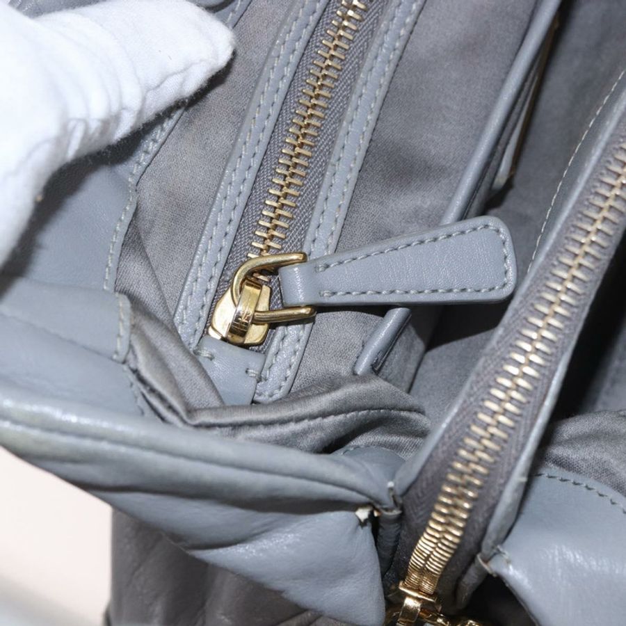【日本直送】Miu Miu 手提包 皮革 兩用 灰色 金色 正品 187651A-25