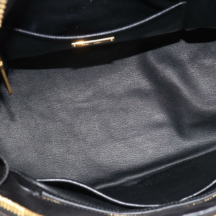 【日本直送】Miu Miu Matelasse 機車手提包 羊皮 2way 黑色 金色 Auth 187637V-8