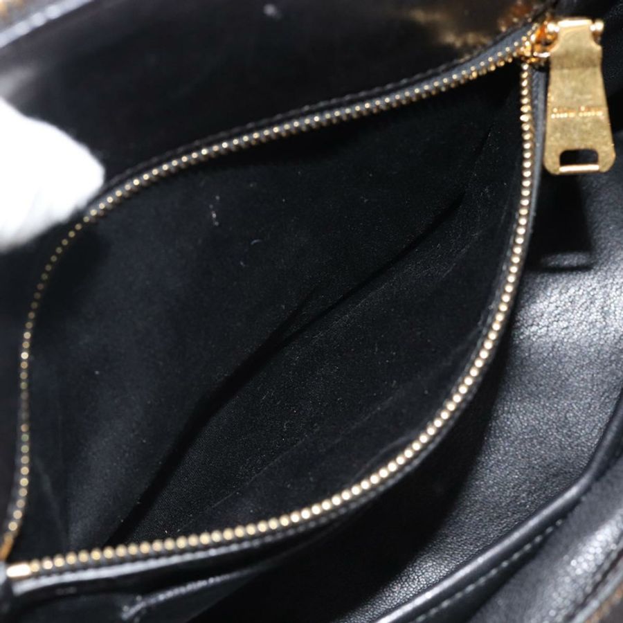 【日本直送】Miu Miu Matelasse 機車手提包 羊皮 2way 黑色 金色 Auth 187637V-24