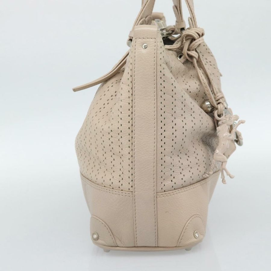 【日本直送】Chloe Kerala 手提包 皮革 米色 銀色 正品 187518V-2