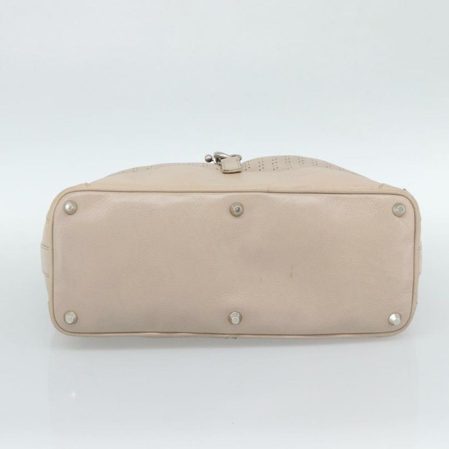 【日本直送】Chloe Kerala 手提包 皮革 米色 銀色 正品 187518V-4