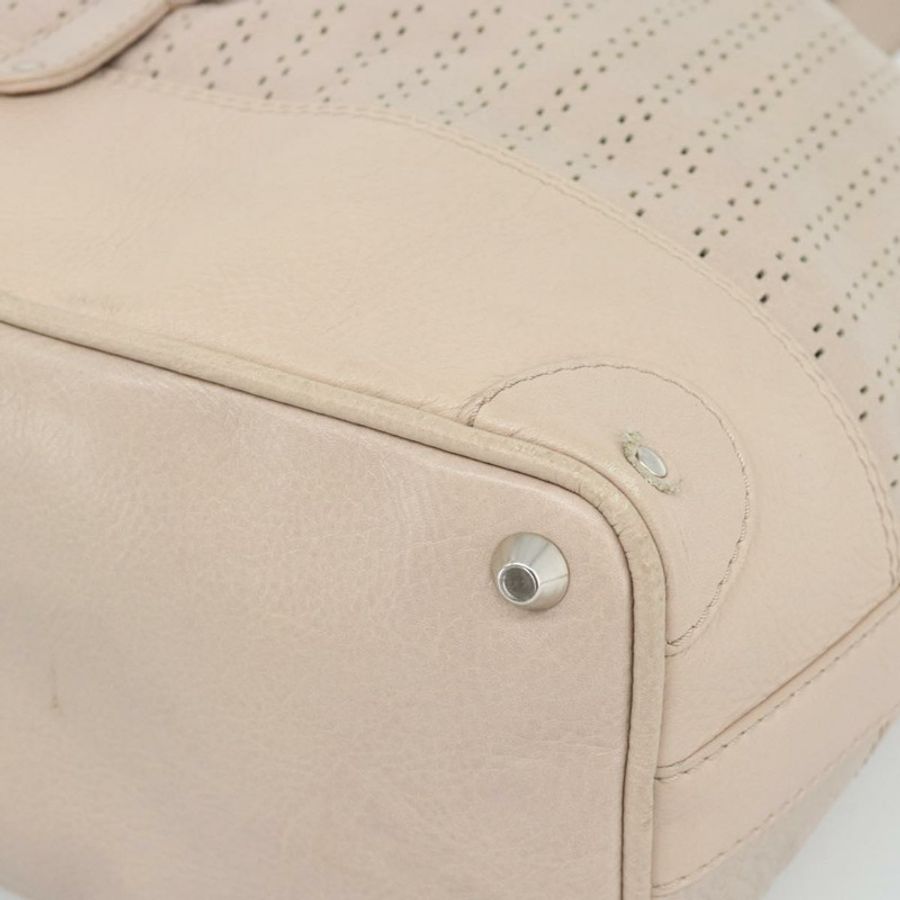 【日本直送】Chloe Kerala 手提包 皮革 米色 銀色 正品 187518V-14