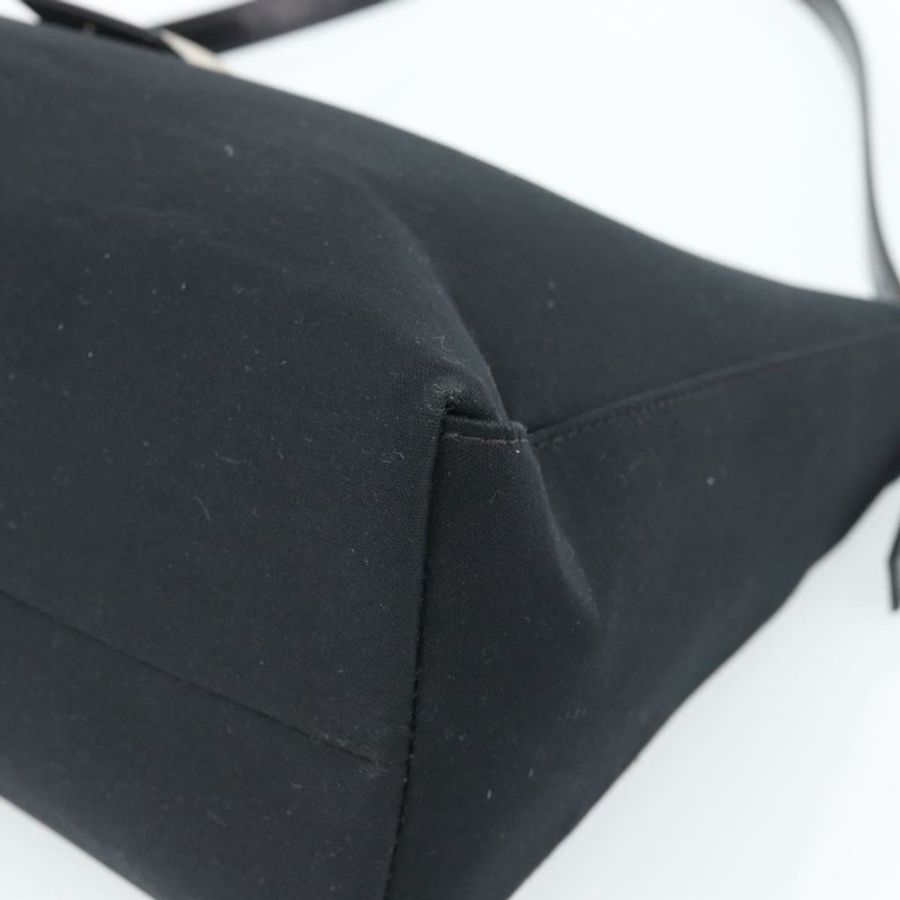 【日本直送】FENDI Mamma Baguette 單肩包 棉質針織布 黑色 銀色 正品 187506V-8