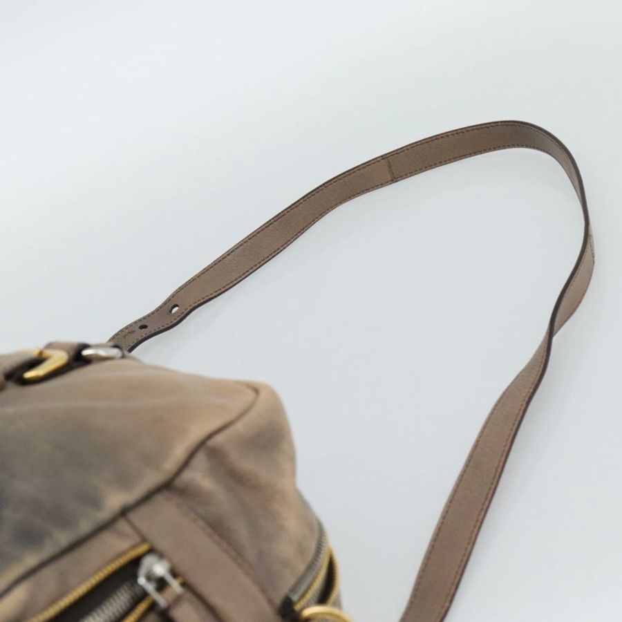 【日本直送】PRADA 手提包 皮革 兩用 米色 金色 正品 187498A-13