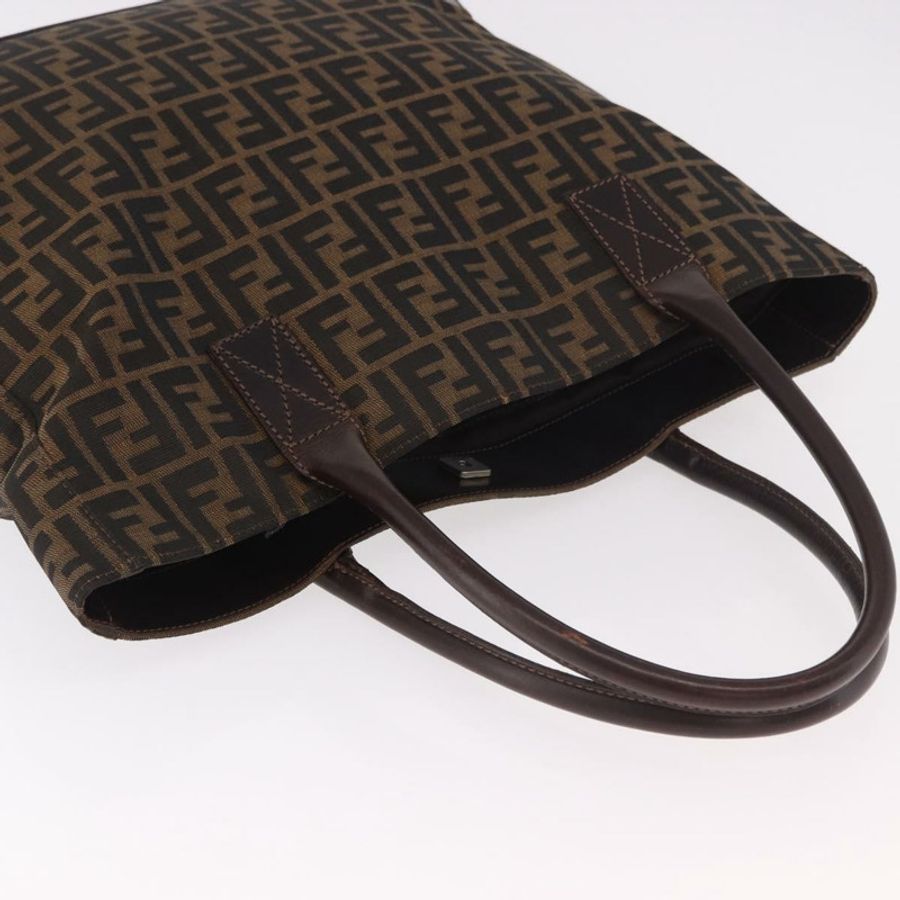 【日本直送】FENDI Zucca帆布手提包 黑色棕色 正品 187577A-5