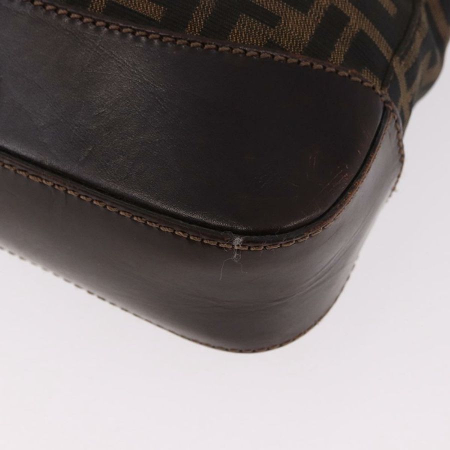 【日本直送】FENDI Zucca帆布手提包 黑色棕色 正品 187577A-14