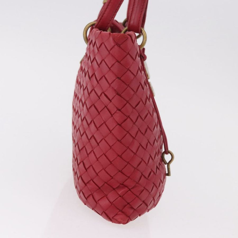 【日本直送】BOTTEGA VENETA INTRECCIATO 手袋 皮革 紅色 金色 正品 187567A-3
