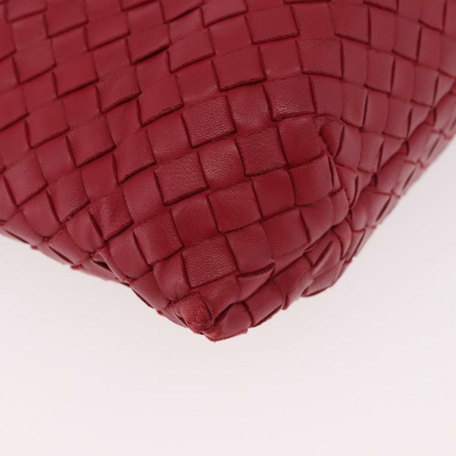 【日本直送】BOTTEGA VENETA INTRECCIATO 手袋 皮革 紅色 金色 正品 187567A-8