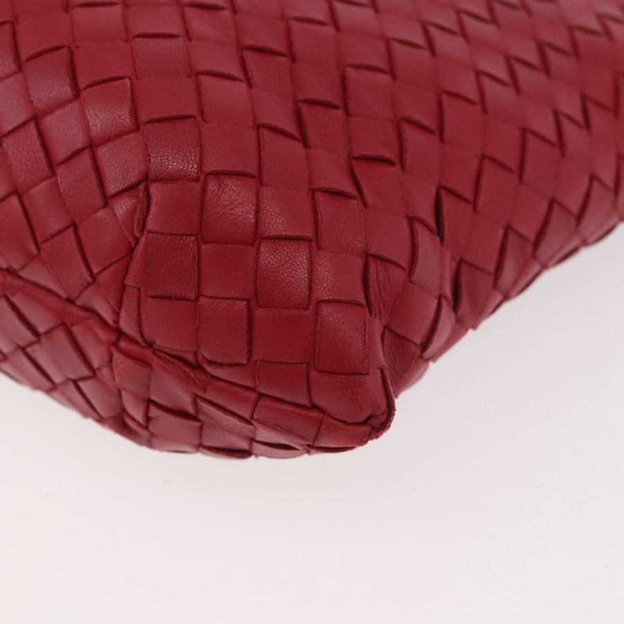 【日本直送】BOTTEGA VENETA INTRECCIATO 手袋 皮革 紅色 金色 正品 187567A-13