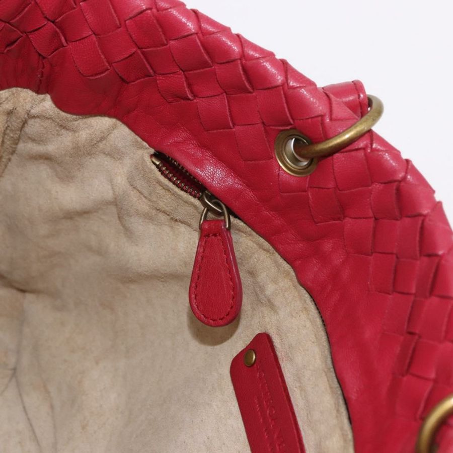 【日本直送】BOTTEGA VENETA INTRECCIATO 手袋 皮革 紅色 金色 正品 187567A-20