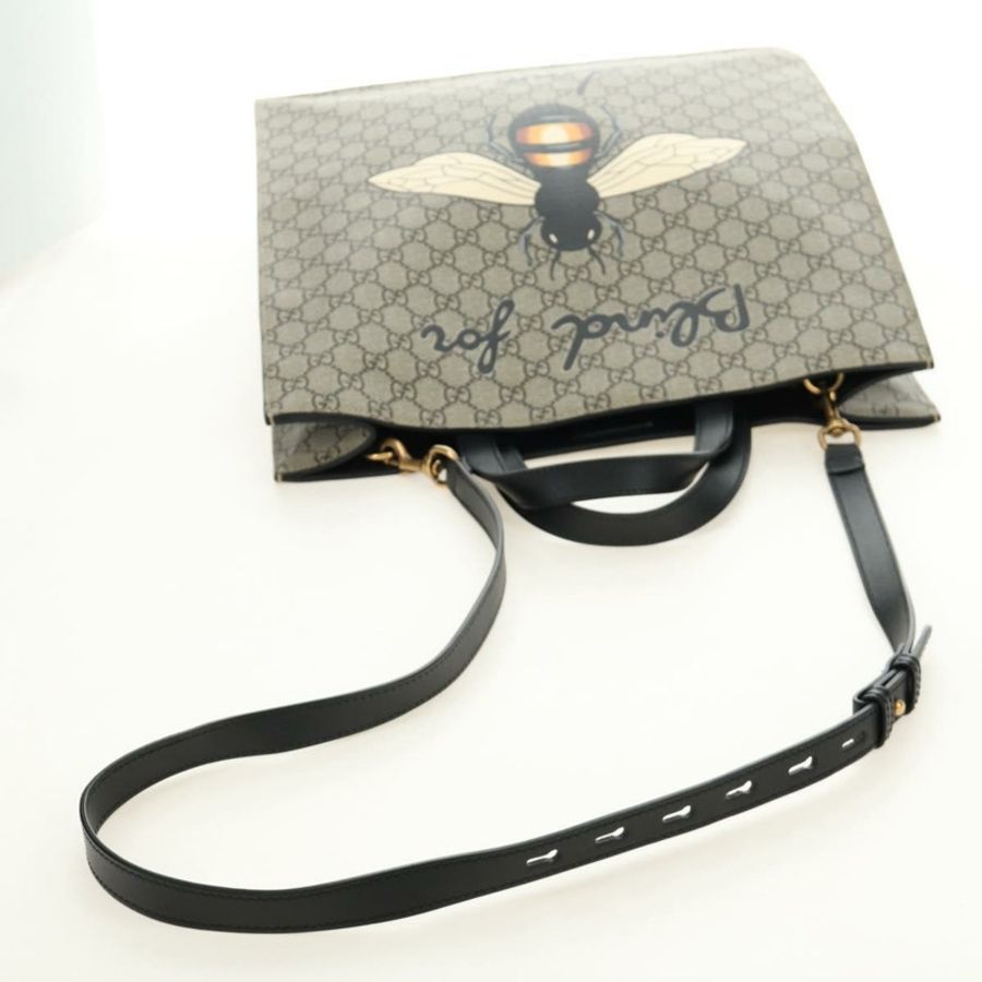 【日本直送】GUCCI GG Supreme 托特包 PVC 兩用 米色/金色 450950 正品 187728M-7