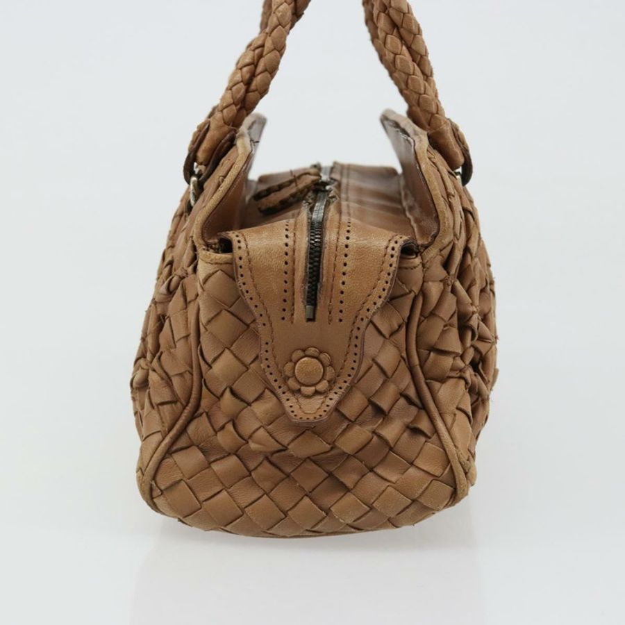 【日本直送】BOTTEGA VENETA INTRECCIATO 手袋 皮革 棕色 銀色 正品 185815A-2