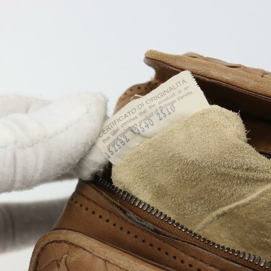 【日本直送】BOTTEGA VENETA INTRECCIATO 手袋 皮革 棕色 銀色 正品 185815A-10
