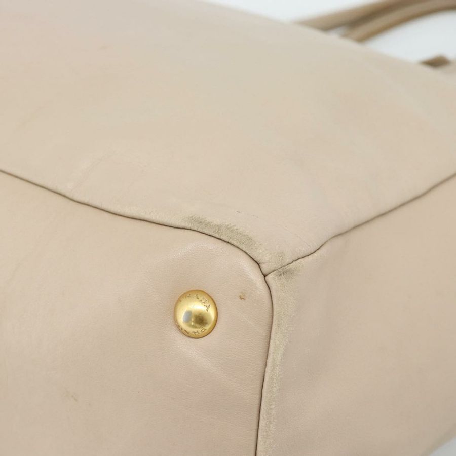 【日本直送】PRADA 手提包 皮革 兩用 米色 金色 正品 186432A-8