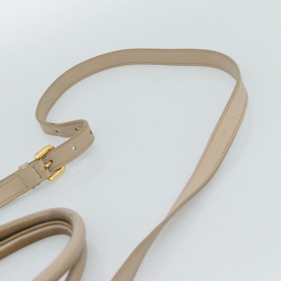【日本直送】PRADA 手提包 皮革 兩用 米色 金色 正品 186432A-14