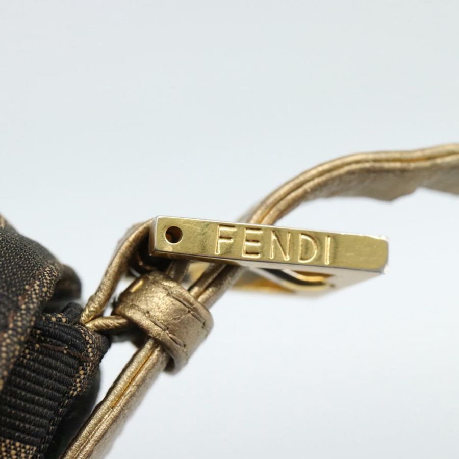 【日本直送】FENDI Zucca帆布Mamma Baguette單肩包 黑色 金 棕色 正品 187451SM-9