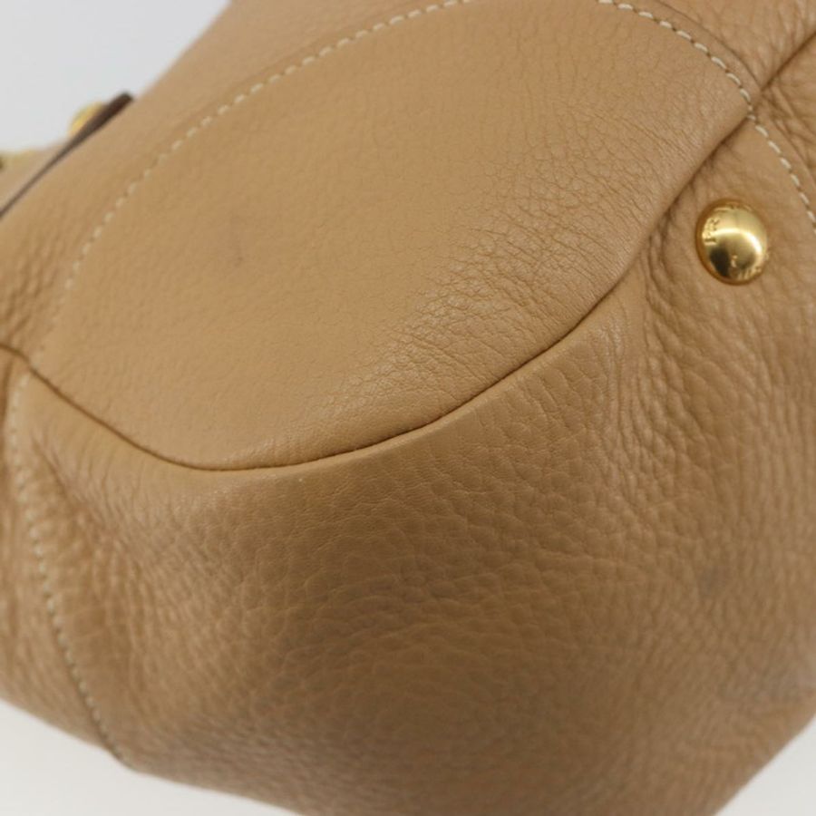 【日本直送】PRADA 手提包 皮革 棕色 金色 正品 BA13540A-17