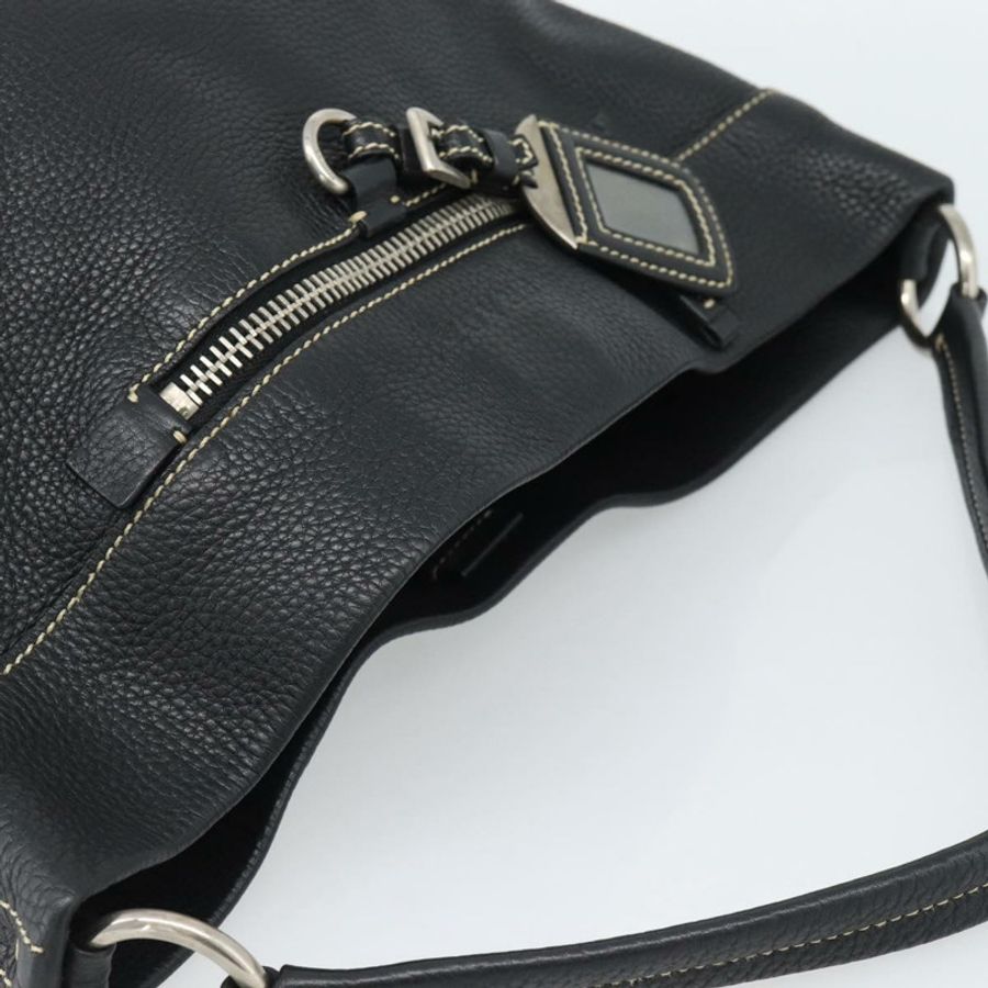 【日本直送】PRADA 黑色銀色皮革肩背包,正品編號 188461A-5