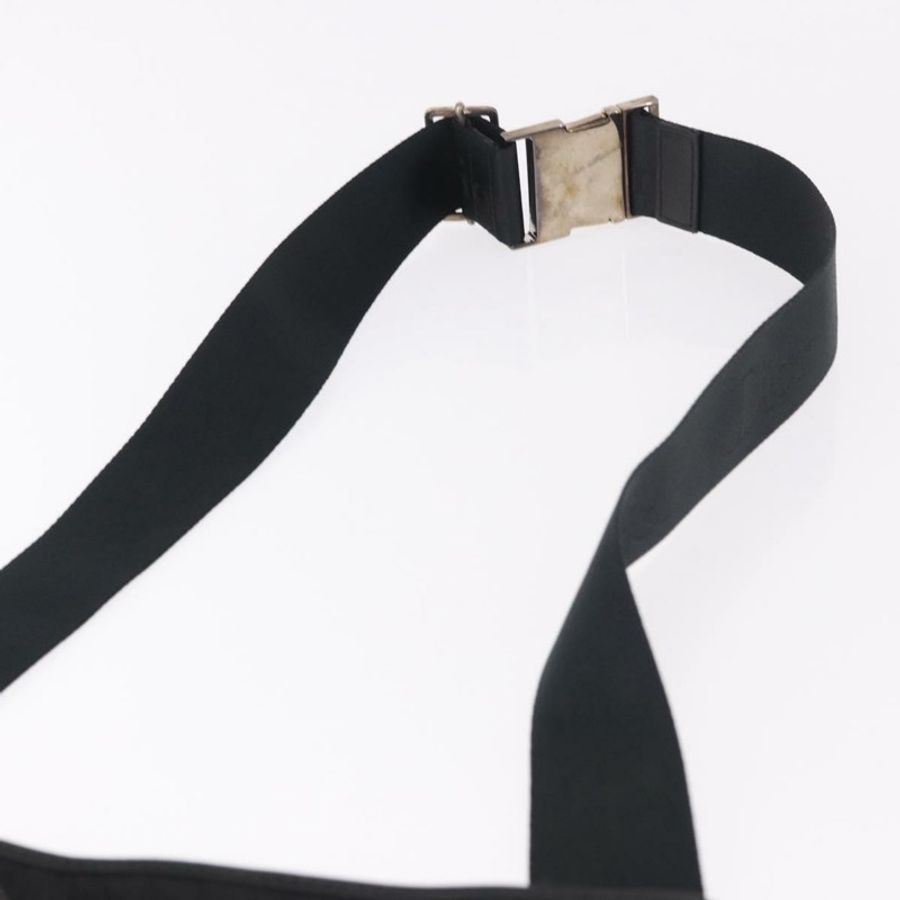 【日本直送】Christian Dior Trotter帆布腰包 黑色 銀色 正品 188383V-7