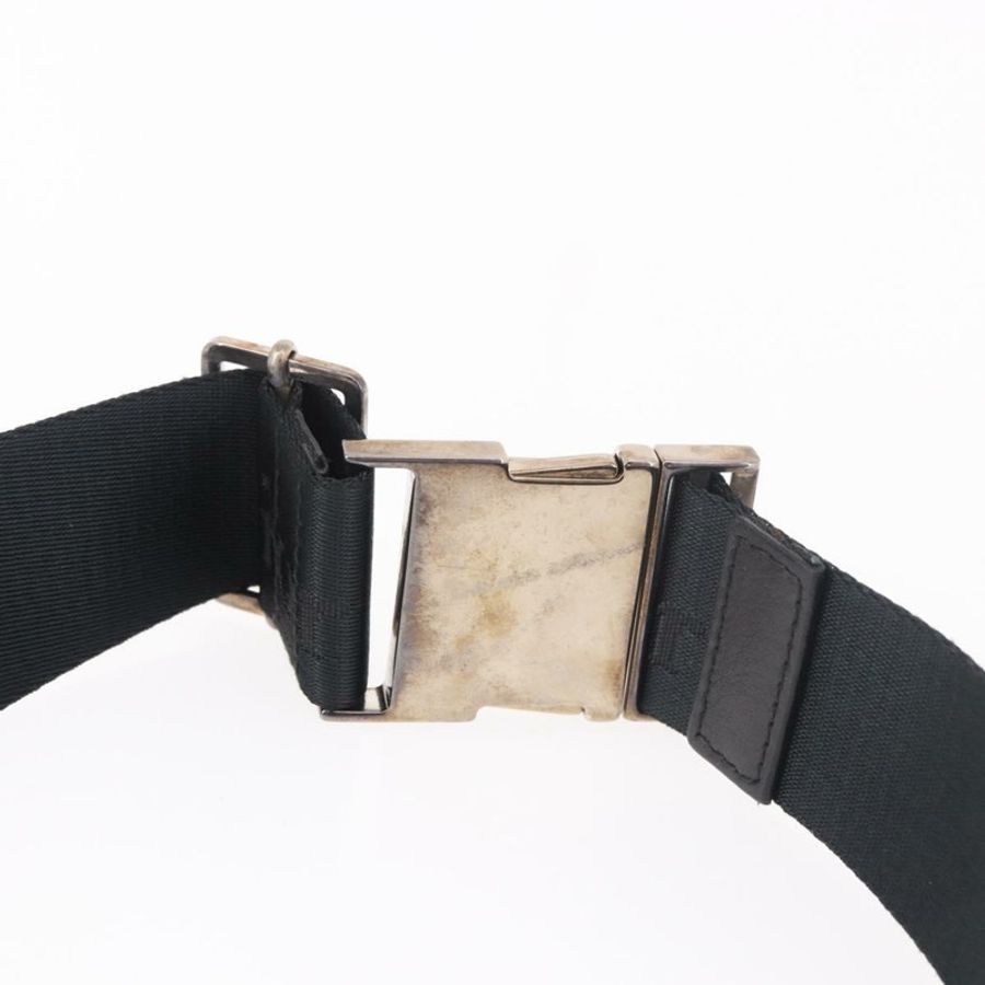 【日本直送】Christian Dior Trotter帆布腰包 黑色 銀色 正品 188383V-8