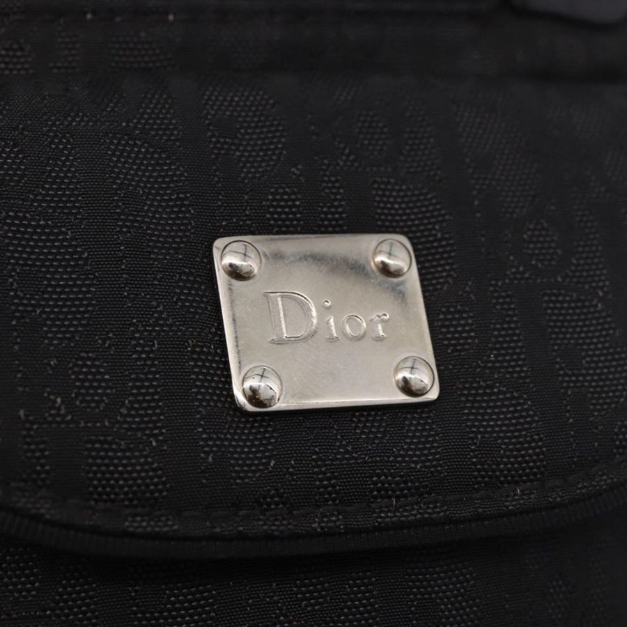 【日本直送】Christian Dior Trotter帆布腰包 黑色 銀色 正品 188383V-18