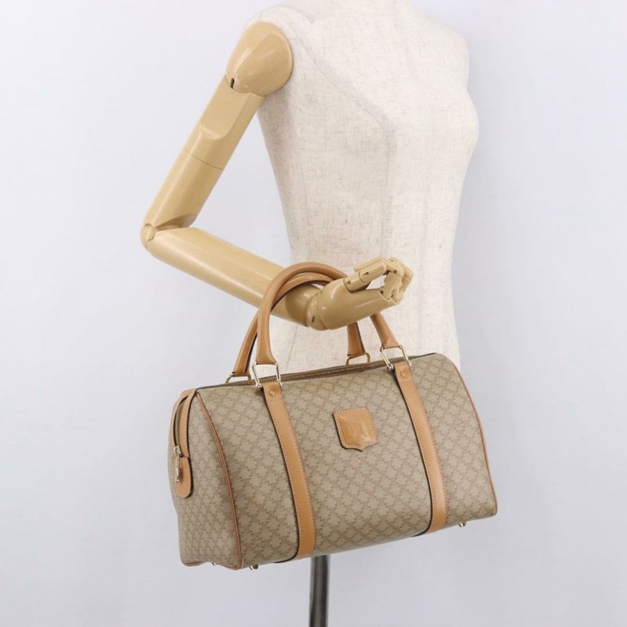 【日本直送】CELINE Macadam帆布波士頓包 PVC米色金色 正品 188481V-23