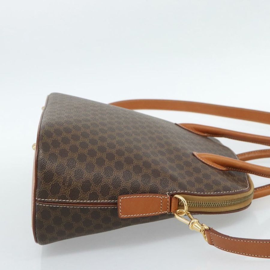 【日本直送】CELINE Macadam帆布手提包 PVC皮革 兩用棕色金色 正品 188224SAV-3