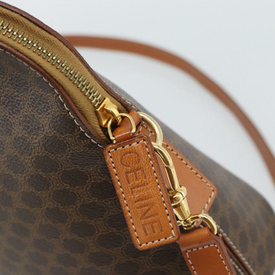 【日本直送】CELINE Macadam帆布手提包 PVC皮革 兩用棕色金色 正品 188224SAV-8