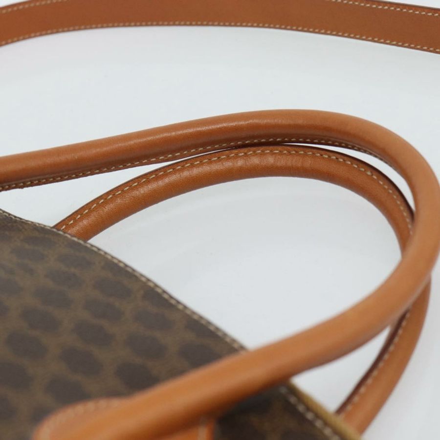 【日本直送】CELINE Macadam帆布手提包 PVC皮革 兩用棕色金色 正品 188224SAV-13