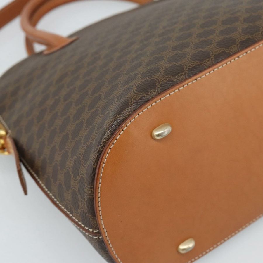 【日本直送】CELINE Macadam帆布手提包 PVC皮革 兩用棕色金色 正品 188224SAV-16
