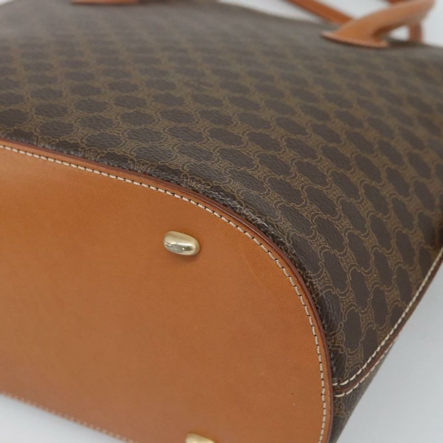 【日本直送】CELINE Macadam帆布手提包 PVC皮革 兩用棕色金色 正品 188224SAV-17