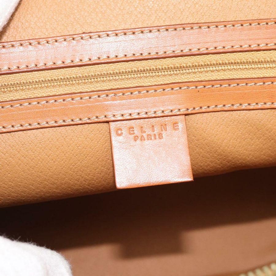 【日本直送】CELINE Macadam帆布手提包 PVC皮革 兩用棕色金色 正品 188224SAV-19