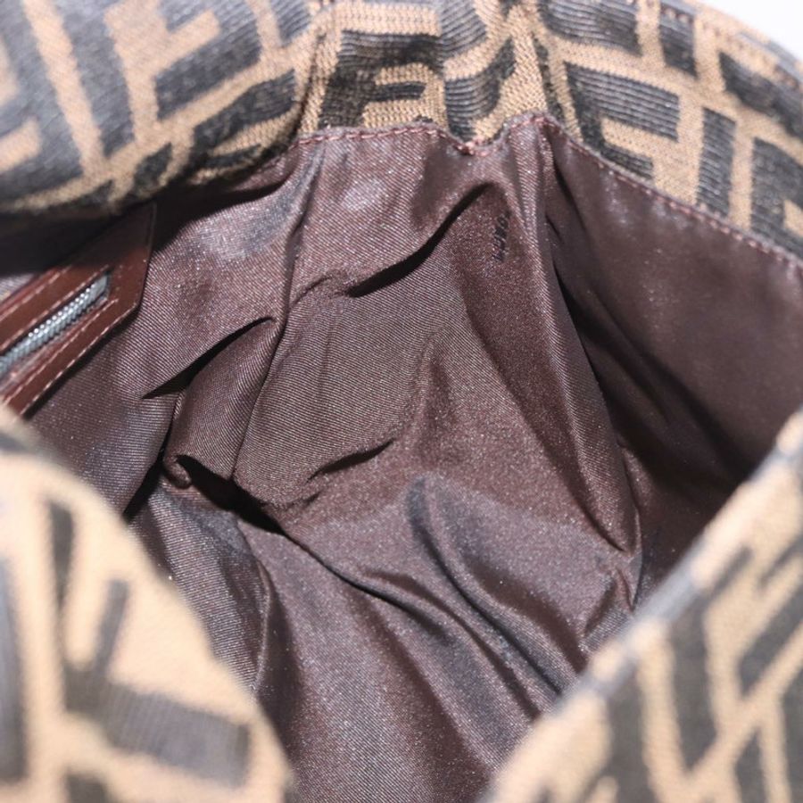 【日本直送】FENDI Zucca帆布Mamma Baguette單肩包 黑色棕色 正品 am11982V-20