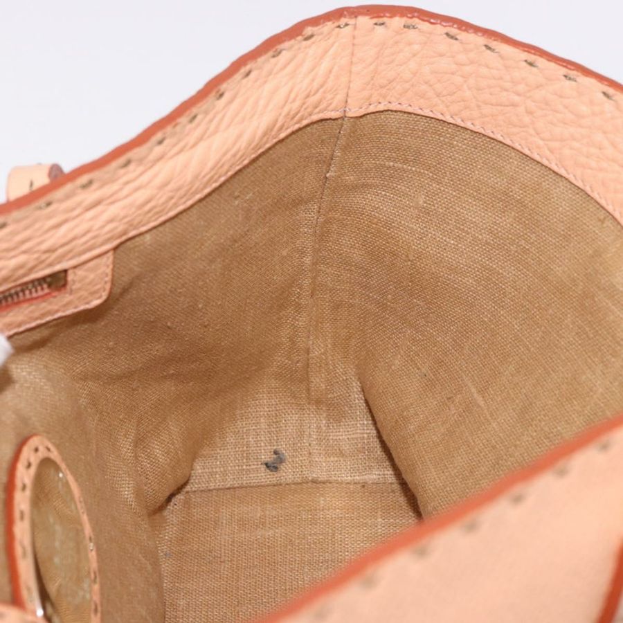 【日本直送】FENDI Celeria 手提包 皮革 橙色 正品 189383V-19