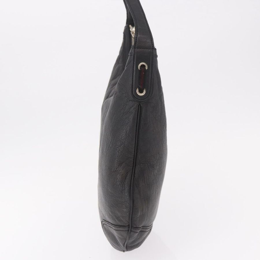 【日本直送】GUCCI 黑色金色皮革單肩包 162882 正品 189322A-2