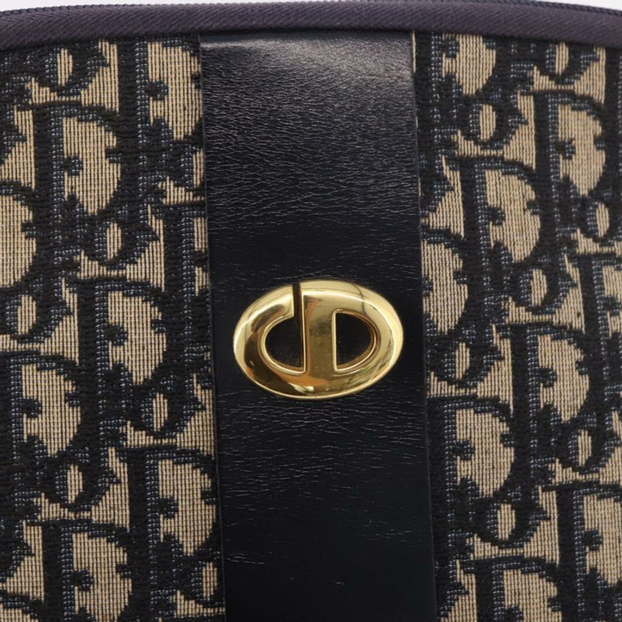 【日本直送】Christian Dior Trotter帆布肩背包 海軍藍 金色 正品 189386A-16