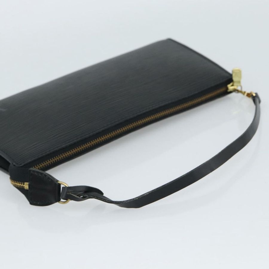 【日本直送】路易威登 Epi Pochette Accessoires 手拿包 黑色 M52982 LV Auth 187872A-6