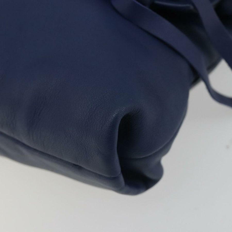 【日本直送】PRADA 皮革單背包 藍色 銀色 正品 189715A-8