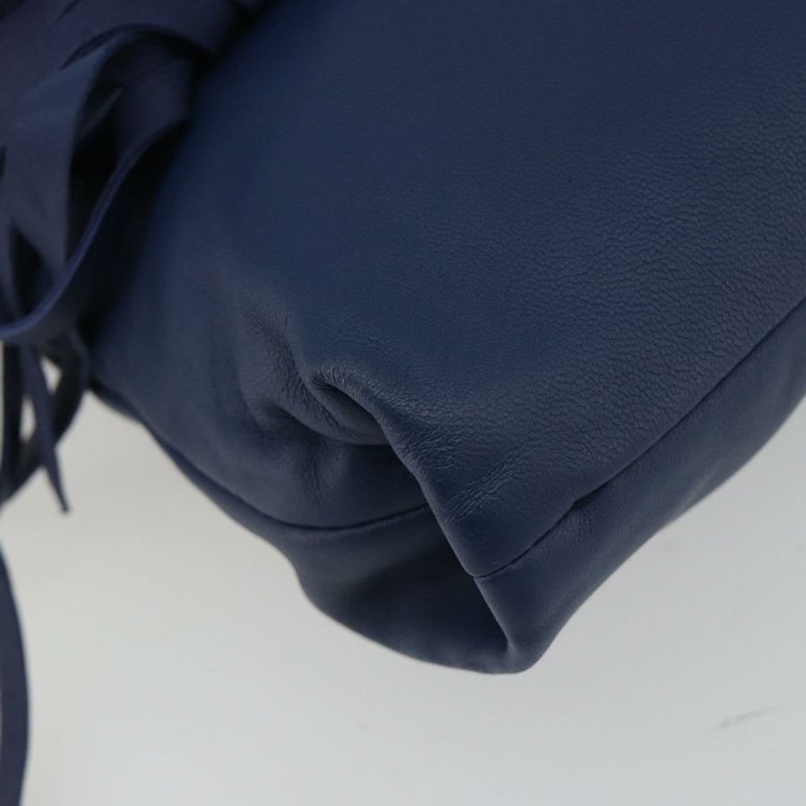 【日本直送】PRADA 皮革單背包 藍色 銀色 正品 189715A-13