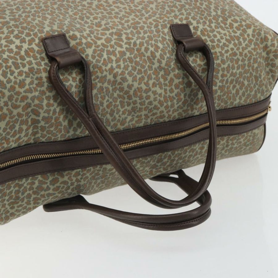 【日本直送】BOTTEGA VENETA 豹紋波士頓包 帆布 米色 金色 正品 188600A-6