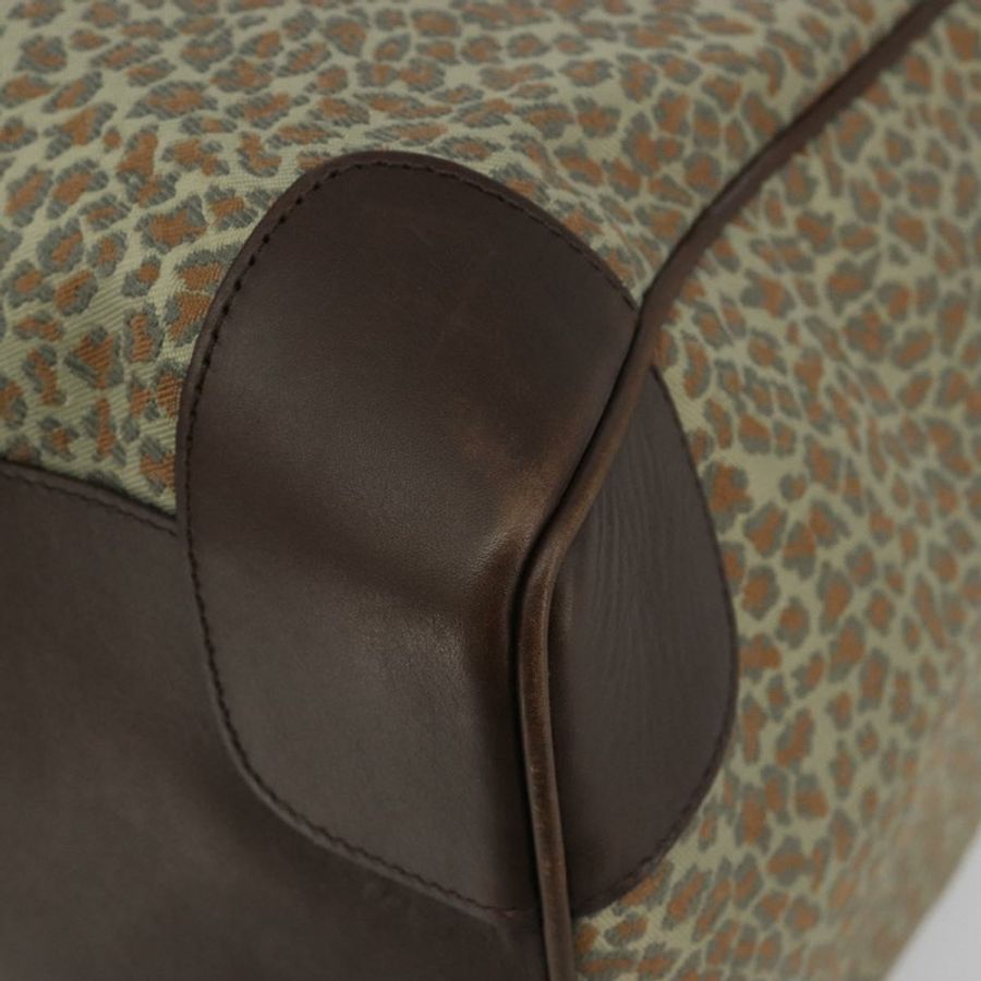 【日本直送】BOTTEGA VENETA 豹紋波士頓包 帆布 米色 金色 正品 188600A-8