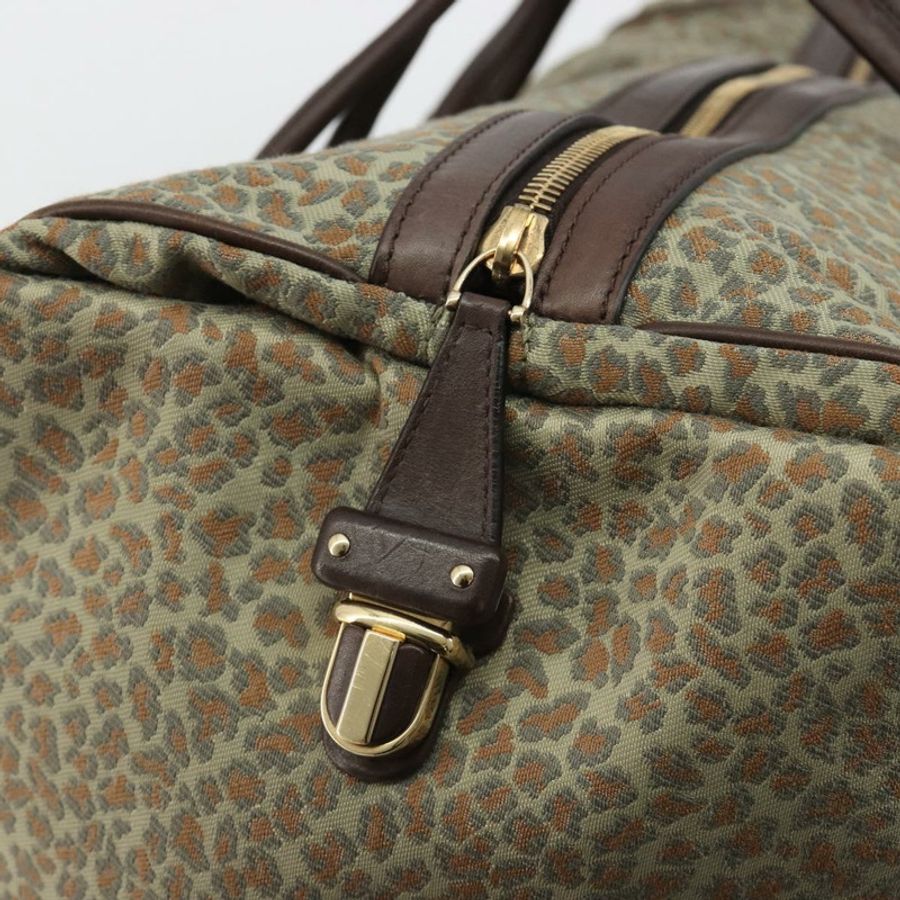 【日本直送】BOTTEGA VENETA 豹紋波士頓包 帆布 米色 金色 正品 188600A-16