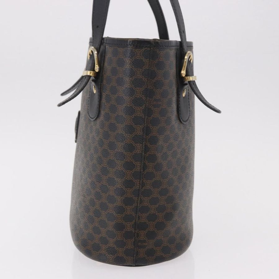 【日本直送】CELINE Macadam帆布托特包 PVC皮革 黑色金色 正品 BA13696A-2