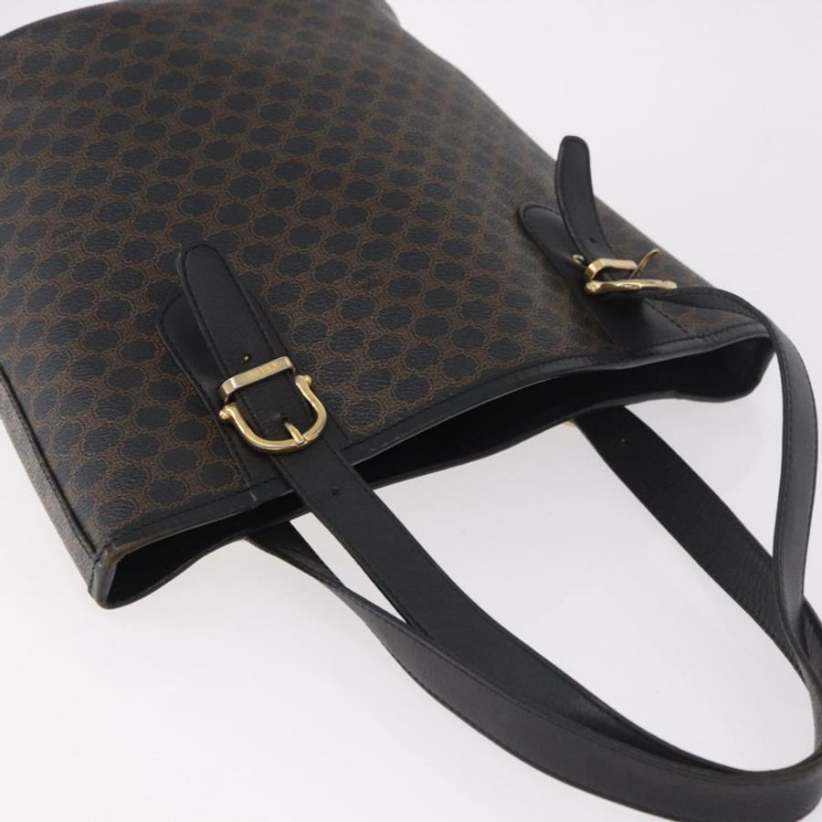 【日本直送】CELINE Macadam帆布托特包 PVC皮革 黑色金色 正品 BA13696A-5